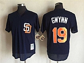San Diego Padres #19 Tony Gwynn Navy Blue Mitchell And Ness Throwback Pullover Stitched Jersey,baseball caps,new era cap wholesale,wholesale hats